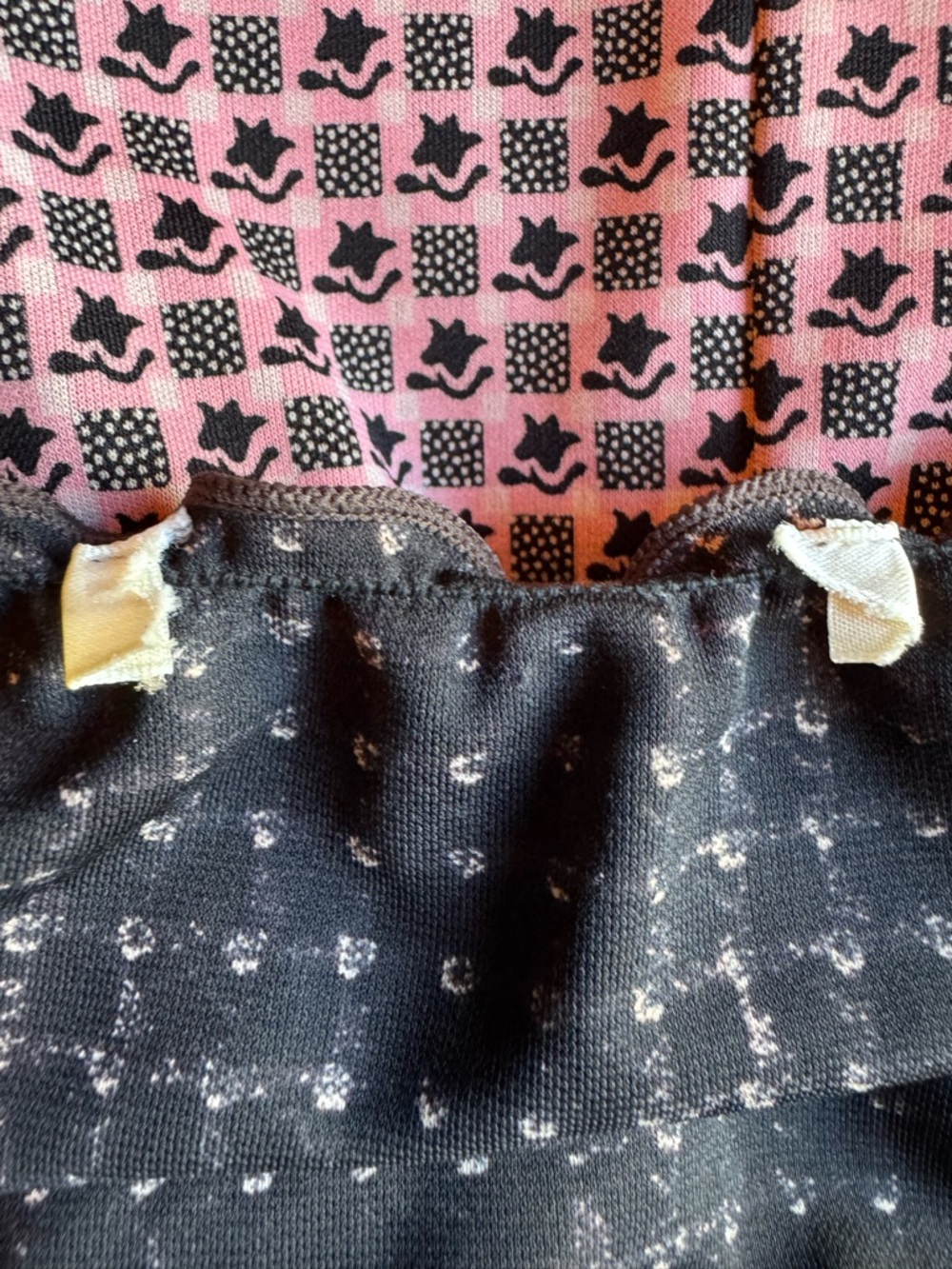 Y2K Pink Patterned Cap-Sleeve Midi Dress - Picture 7 of 7